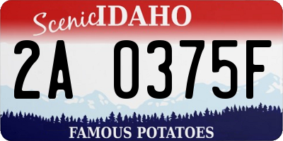 ID license plate 2A0375F