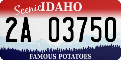ID license plate 2A0375O