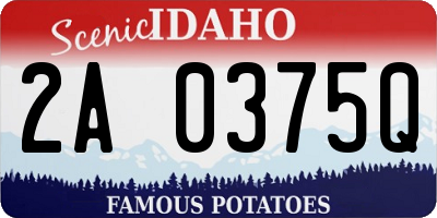 ID license plate 2A0375Q