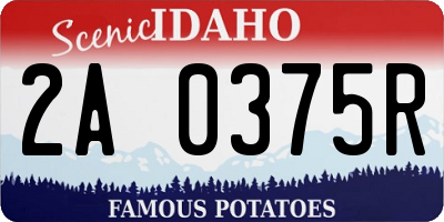 ID license plate 2A0375R