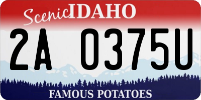 ID license plate 2A0375U