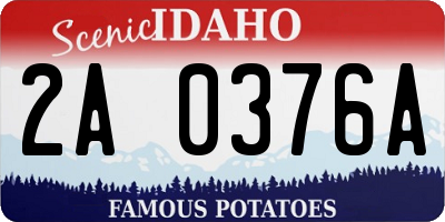 ID license plate 2A0376A