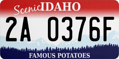 ID license plate 2A0376F