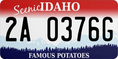 ID license plate 2A0376G