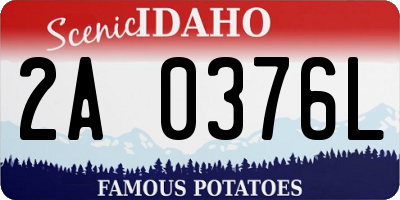 ID license plate 2A0376L