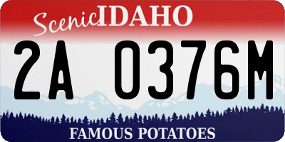 ID license plate 2A0376M