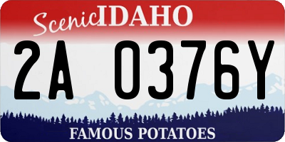 ID license plate 2A0376Y