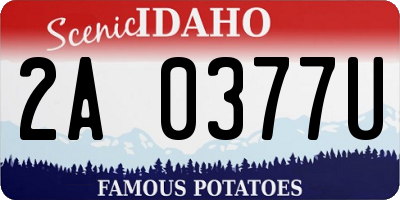 ID license plate 2A0377U