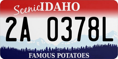 ID license plate 2A0378L