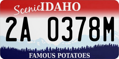 ID license plate 2A0378M