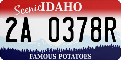 ID license plate 2A0378R