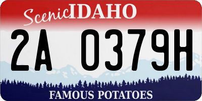 ID license plate 2A0379H
