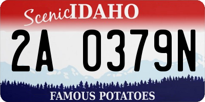 ID license plate 2A0379N