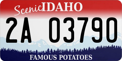 ID license plate 2A0379O