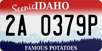 ID license plate 2A0379P