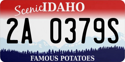 ID license plate 2A0379S