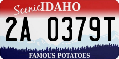 ID license plate 2A0379T