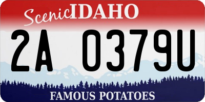 ID license plate 2A0379U