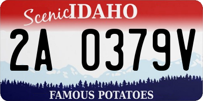 ID license plate 2A0379V