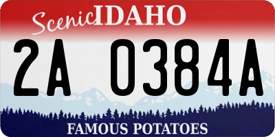 ID license plate 2A0384A