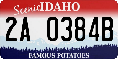 ID license plate 2A0384B
