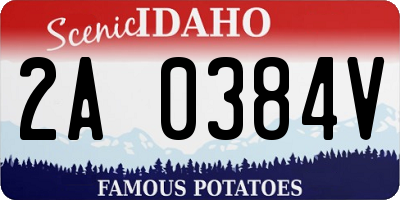 ID license plate 2A0384V