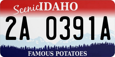 ID license plate 2A0391A
