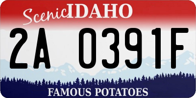 ID license plate 2A0391F