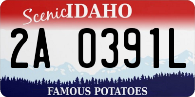 ID license plate 2A0391L