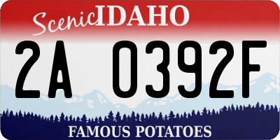 ID license plate 2A0392F