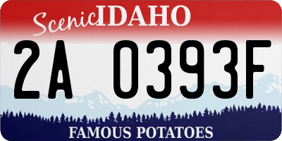ID license plate 2A0393F