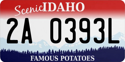 ID license plate 2A0393L