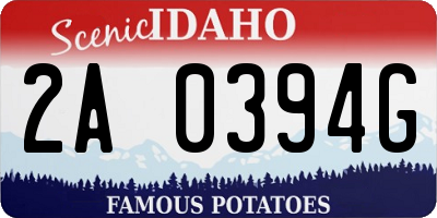 ID license plate 2A0394G