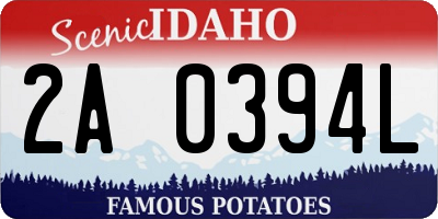 ID license plate 2A0394L