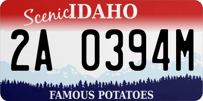 ID license plate 2A0394M