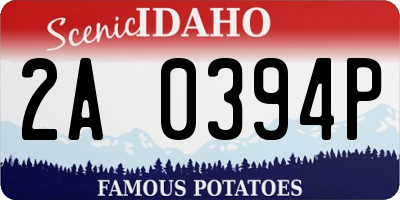 ID license plate 2A0394P