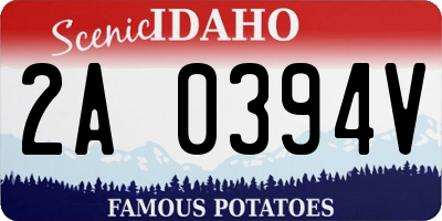 ID license plate 2A0394V