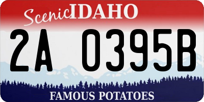 ID license plate 2A0395B