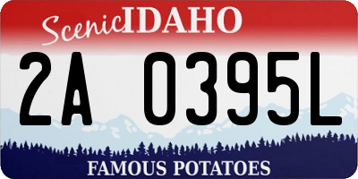 ID license plate 2A0395L