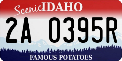 ID license plate 2A0395R