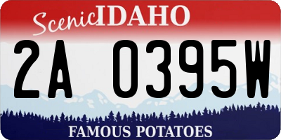 ID license plate 2A0395W