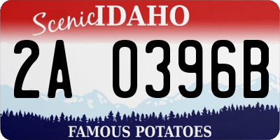 ID license plate 2A0396B