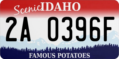 ID license plate 2A0396F