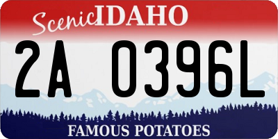ID license plate 2A0396L