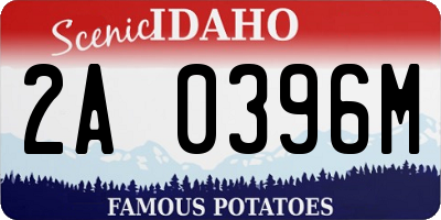 ID license plate 2A0396M