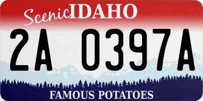 ID license plate 2A0397A