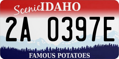 ID license plate 2A0397E