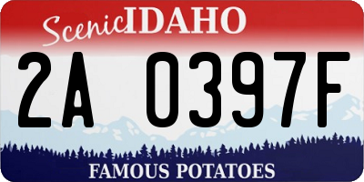 ID license plate 2A0397F