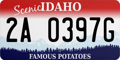 ID license plate 2A0397G