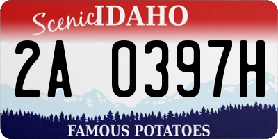 ID license plate 2A0397H